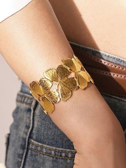 Designs & You - Gold Plated Anti Tarnish Stainless Steel Butterfly Themed Cuff