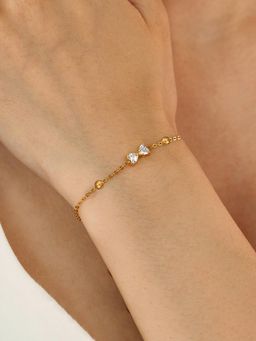 Designs & You - Women Crystals Gold-Plated Link Bracelet