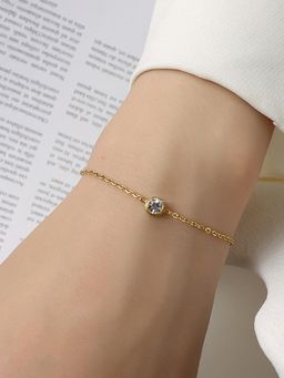 Designs & You - Women Crystals Gold-Plated Link Bracelet