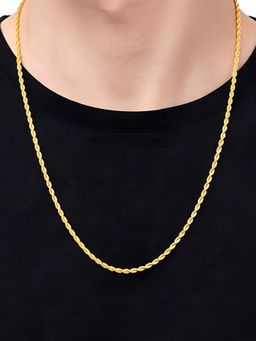 Designs & You - Gold Plated Anti Tarnish Rope Themed Thin Chain