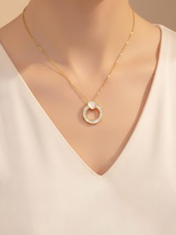 Designs & You - Gold Plated Stainless Steel Anti Tarnish Heart Themed Necklace