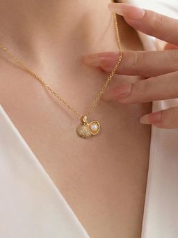 Designs & You - Gold Plated Anti Tarnish Shell Shaped Necklace