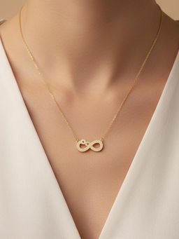 Designs & You - Gold Plated Anti Tarnish Infinity Themed Necklace