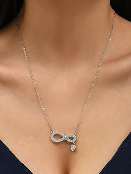 Designs & You - Silver Plated Stainless Steel Infinity Themed Necklace