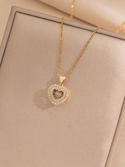 Designs & You - Gold Plated Stainless Steel Anti Tarnish Heart Themed Necklace