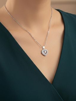 Designs & You - Silver Plated Stainless Steel Anti Tarnish Heart Themed Necklace