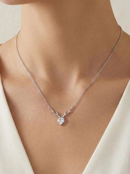 Designs & You - Silver Plated Anti Tarnish Stainless Steel Heart Themed Necklace