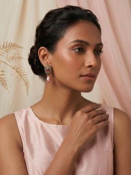 Kraft Smiths - Aarika Rose Gold Pearl Drop Earrings