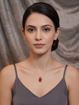 Kraft Smiths - Ruby Toned Stone Necklace