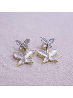 BeAbhika - Women's Silver Floral Elegant Fashion Jewellery Studs
