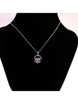 BeAbhika - Women's Silver Jellyfish Pendant Necklace