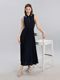 Tommy Hilfiger - Navy Blue Cotton Polo A-Line Dress