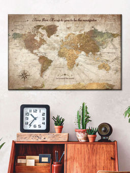 POSTERS AND TRUSS - Beige Brown Framed Painting Wall Art