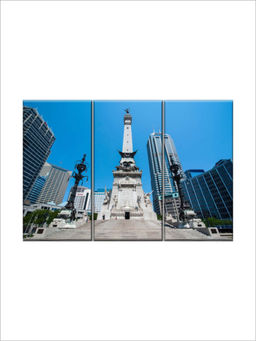 POSTERS AND TRUSS - 3 Pieces Blue White Soldiers Sailors Indianapolis Painting Wall Art