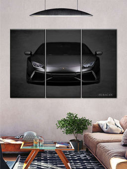 POSTERS AND TRUSS - Black 3 Pieces Lamborghini Huracan Wall Art