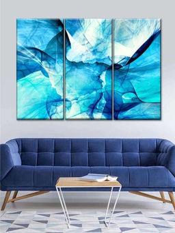 POSTERS AND TRUSS - Blue 3 Pieces Painting Wall Art