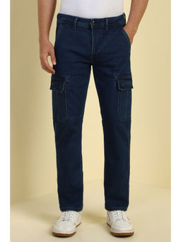 Allen Solly - Men Navy Blue Light Wash Jeans