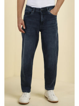 Allen Solly - Men Navy Blue Mid Wash Jeans