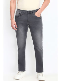 Allen Solly - Men Grey Regular Fit Mid Wash Jeans