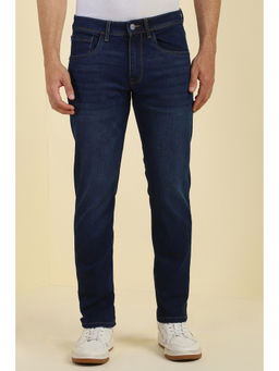 Allen Solly - Men Navy Blue Mid Wash Jeans