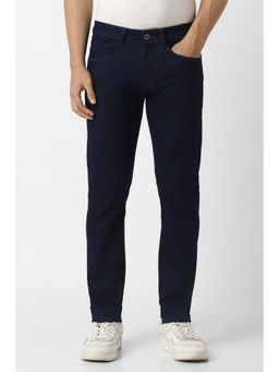 Van Heusen - Men Navy Blue Light Wash Jeans