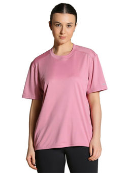 Silvertraq - Pink Solid Oversized Fit T-Shirt