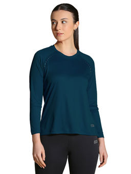 Silvertraq - Teal Solid Regular Fit T-Shirt