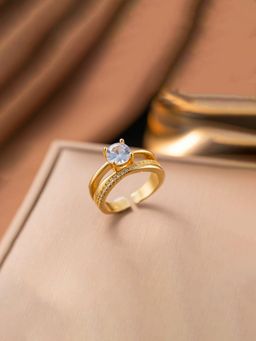 Jewels Galaxy - Gold Plated Anti Tarnish Stainless Steel Ring