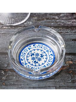 KOLOROBIA - Floral Blue Pottery Ashtray