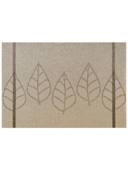 Freelance - Beige Leaves Printed Rectangular Table Placemats (Pack Of 6)
