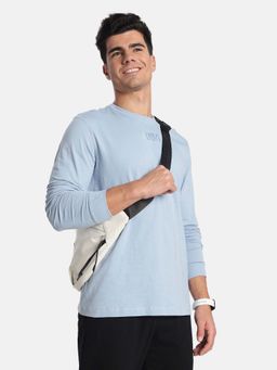 Jockey - US82 Men Super Combed Cotton Printed Round Neck T-Shirt - Soft Chambray