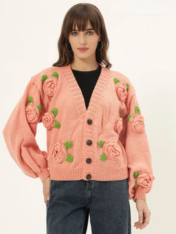 SUGERCANDY - Peachy Rose Cardigan