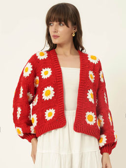 SUGERCANDY - Red Molly Picnic Cardigan
