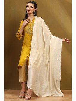 Biba - Womens Beige Polyester Dupatta