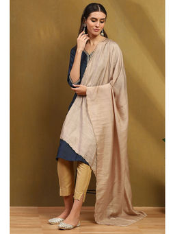 Biba - Womens Beige Polyester Dupatta