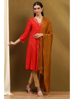 Biba - Womens Silver Polyester Dupatta