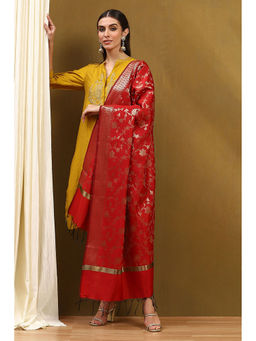 Biba - Womens Red Polyester Dupatta