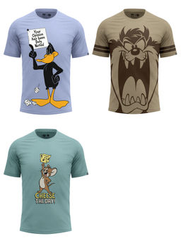 The Souled Store - 90s Cartoon Special T-shirts For Men (Pack of 3)