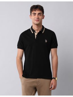 U.S. Polo Assn. Denim Co. - Muscle Fit Pure Cotton Polo T-shirt - Black