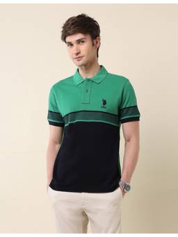 U.S. POLO ASSN. - Colorblock Classic Polo T-shirt - Green