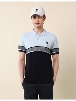 U.S. POLO ASSN. - Colorblock Classic Polo T-shirt - Blue