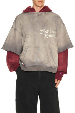 Diet Starts Monday - Double Layer Hoodie