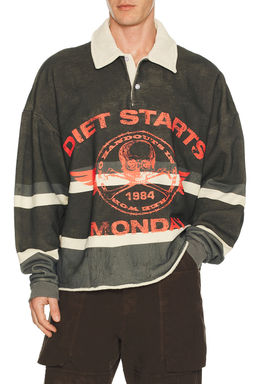 Diet Starts Monday - Free World Rugby Polo T-Shirts