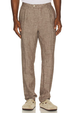 onia - Linen Tapered Pleated Trouser