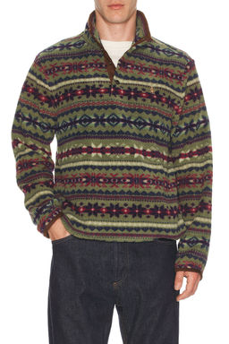 POLO RALPH LAUREN - Vintage Poly Fleece Knit Mockneck Pullover