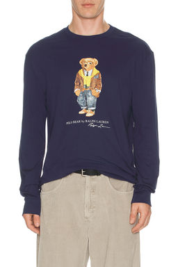 POLO RALPH LAUREN - Long Sleeve Graphic Novelty Bear T-Shirt