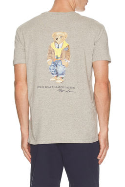 POLO RALPH LAUREN - Short Sleeve Graphic Novelty Bear Pocket T-Shirt