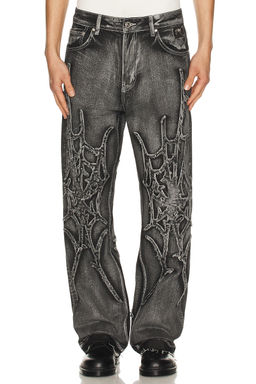 Revenge - Spider Web Denim Pant