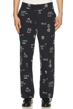 SCOTCH & SODA - Embroidered Cotton Blend Relaxed Pants