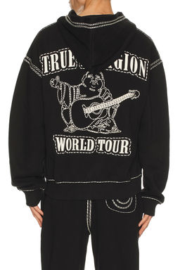 True Religion - Super QT Cinched Zip Hoodie